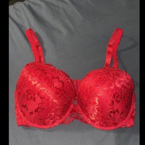 red lace push up bra